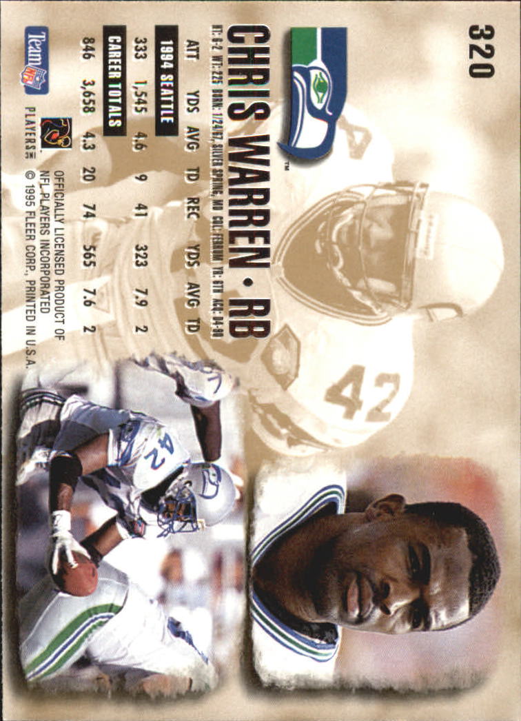 A0787- 1995 Ultra Football Cards 251-500 +Rookies -You Pick- 15+ FREE US SHIP - Picture 125 of 407