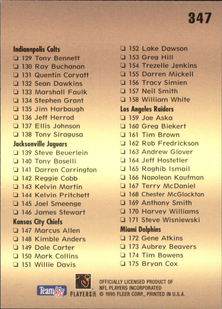 A0787- 1995 Ultra Football Cards 251-500 +Rookies -You Pick- 15+ FREE US SHIP - Picture 173 of 407