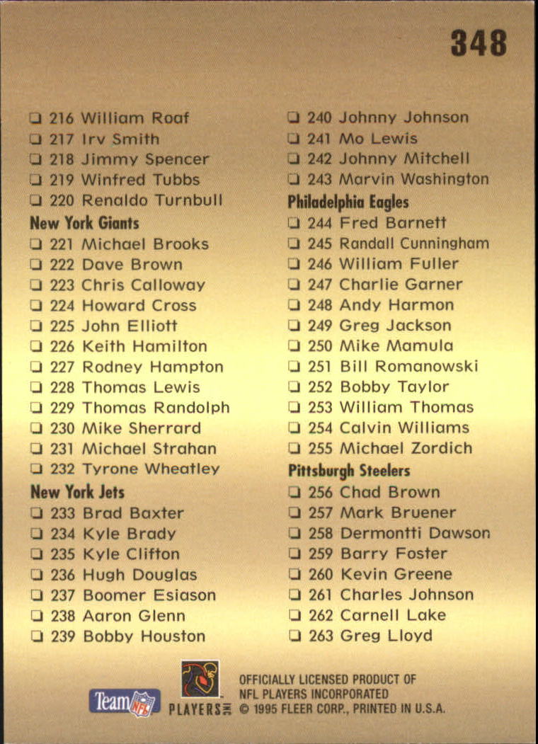 A0787- 1995 Ultra Football Cards 251-500 +Rookies -You Pick- 15+ FREE US SHIP - Picture 175 of 407