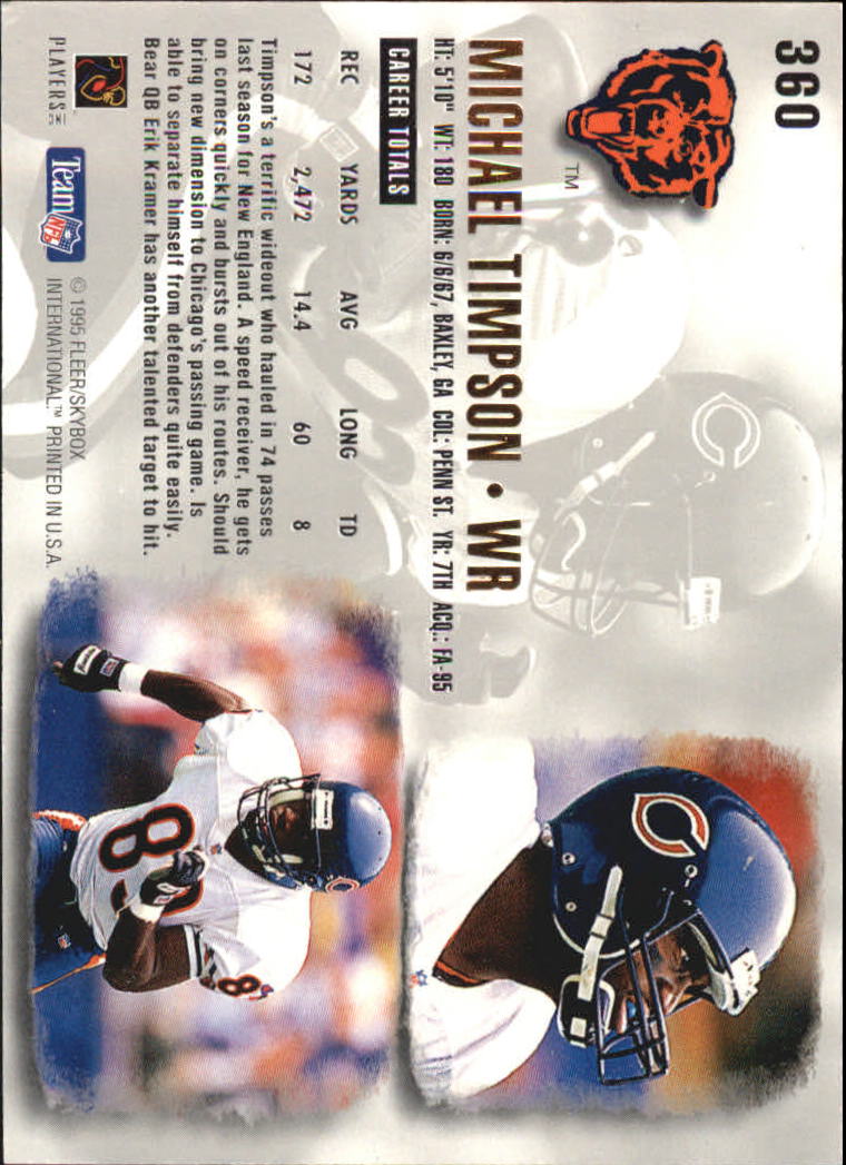 A0787- 1995 Ultra Football Cards 251-500 +Rookies -You Pick- 15+ FREE US SHIP - Picture 199 of 407
