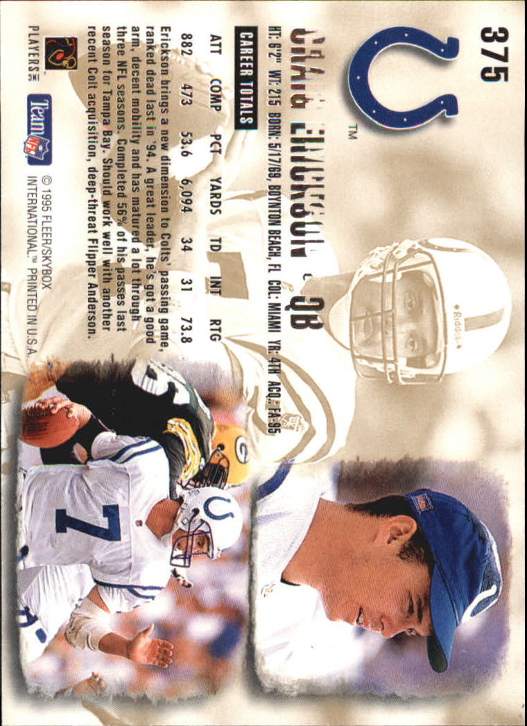 A0787- 1995 Ultra Football Cards 251-500 +Rookies -You Pick- 15+ FREE US SHIP - Picture 223 of 407
