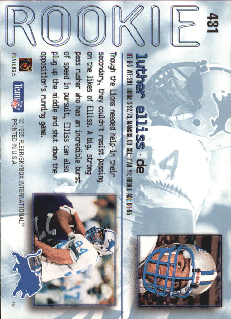 A0787- 1995 Ultra Football Cards 251-500 +Rookies -You Pick- 15+ FREE US SHIP - Picture 308 of 407