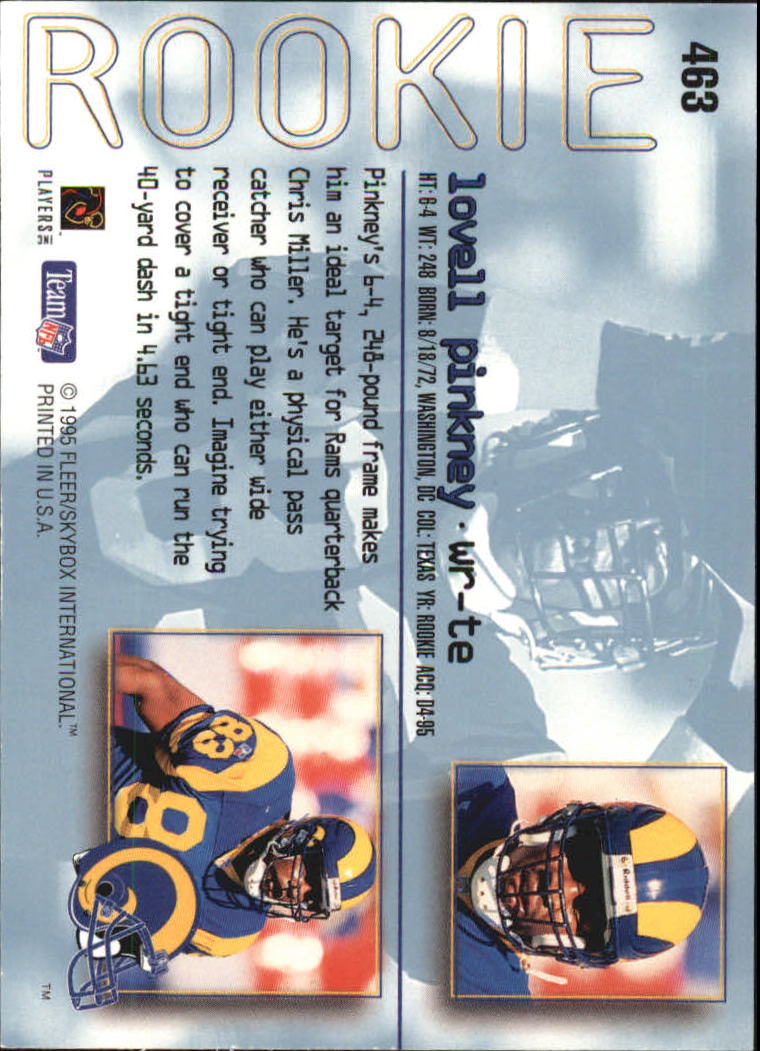 A0787- 1995 Ultra Football Cards 251-500 +Rookies -You Pick- 15+ FREE US SHIP - Picture 341 of 407