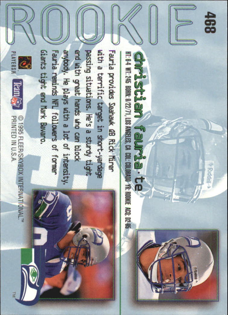 A0787- 1995 Ultra Football Cards 251-500 +Rookies -You Pick- 15+ FREE US SHIP - Picture 351 of 407