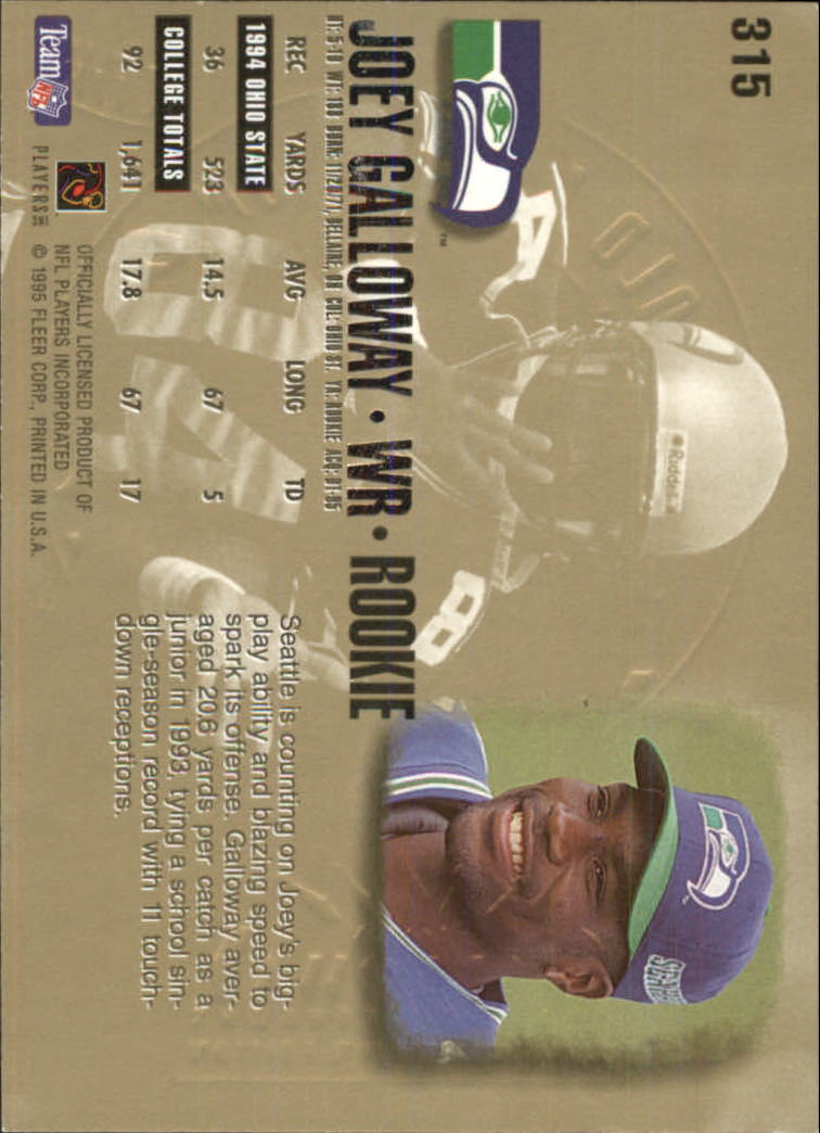 A0787- 1995 Ultra GOLD Medallion FB Cards 251-500 -You Pick- 15+ FREE US SHIP - Picture 91 of 357