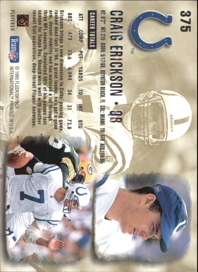 A0787- 1995 Ultra GOLD Medallion FB Cards 251-500 -You Pick- 15+ FREE US SHIP - Picture 181 of 357