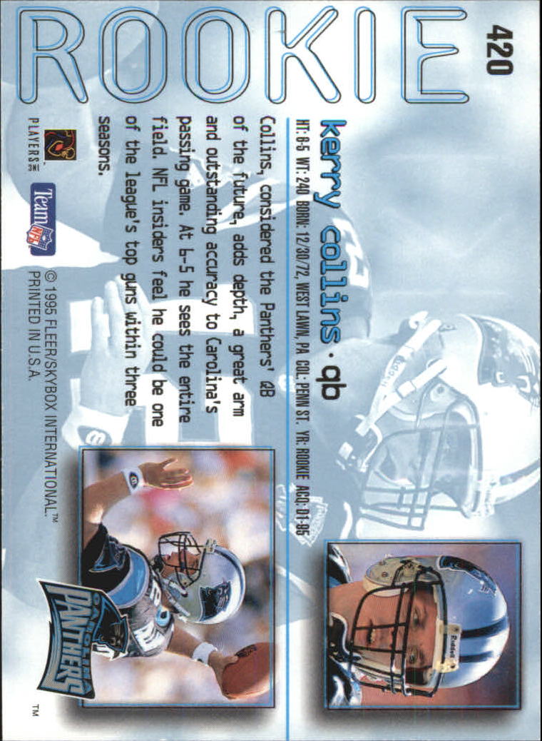 1995 Ultra Gold Medallion #420 Kerry Collins back image