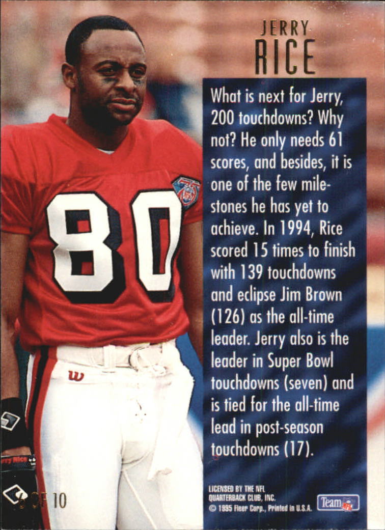 1995 Ultra Touchdown Kings #6 Jerry Rice back image