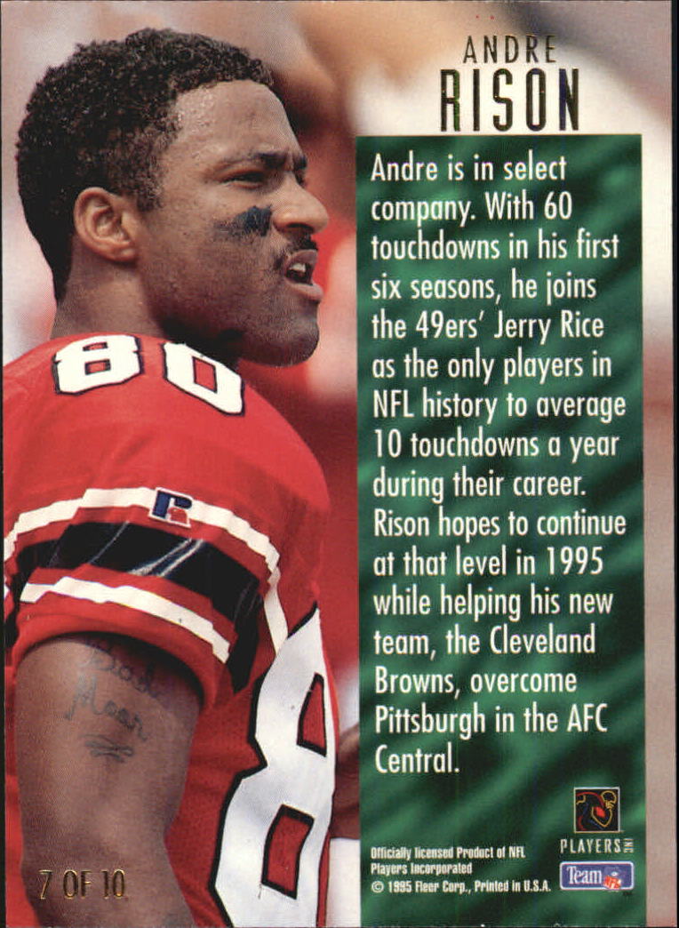 1995 Ultra Touchdown Kings #7 Andre Rison back image