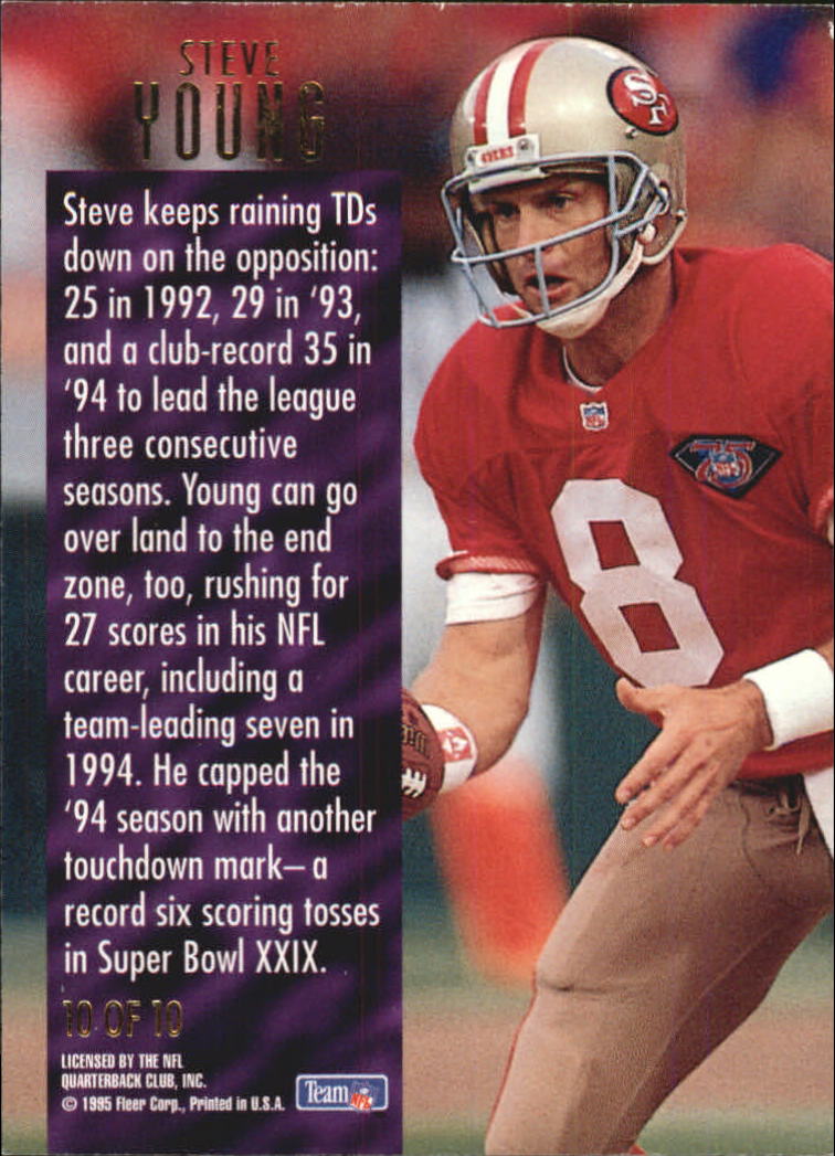 1995 Ultra Touchdown Kings #10 Steve Young back image