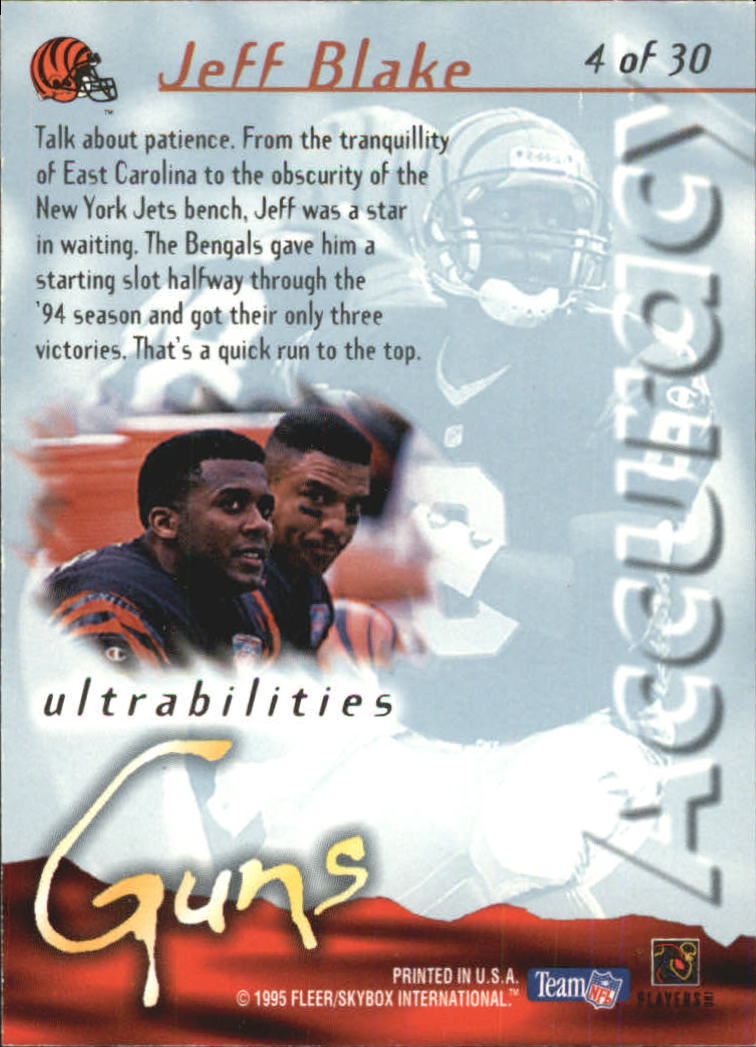 1995 Ultra Football Ultrabilities Insert Singles - You Choose - Picture 6 of 36
