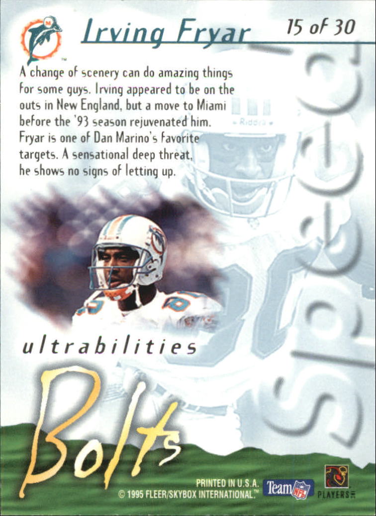 1995 Ultra Football Ultrabilities Insert Singles - You Choose - Picture 17 of 36