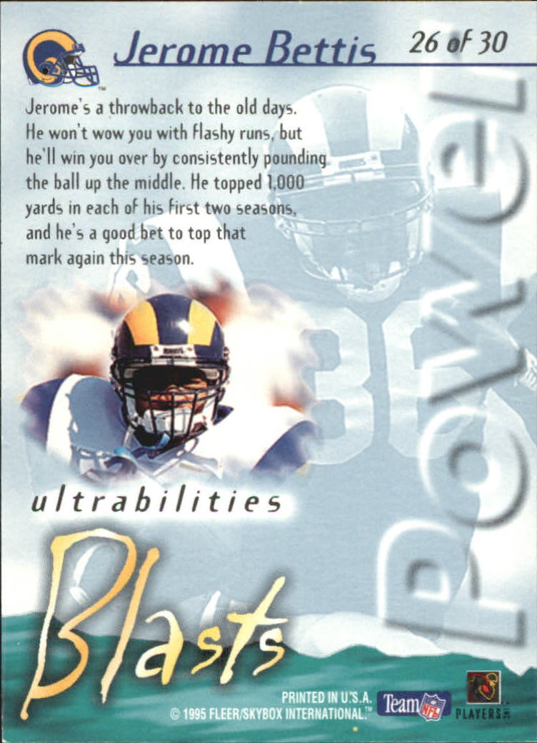 1995 Ultra Football Ultrabilities Insert Singles - You Choose - Picture 30 of 36