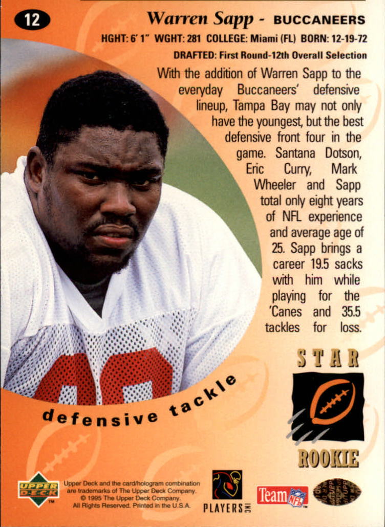 warren sapp 12 rookie card Values - MAVIN