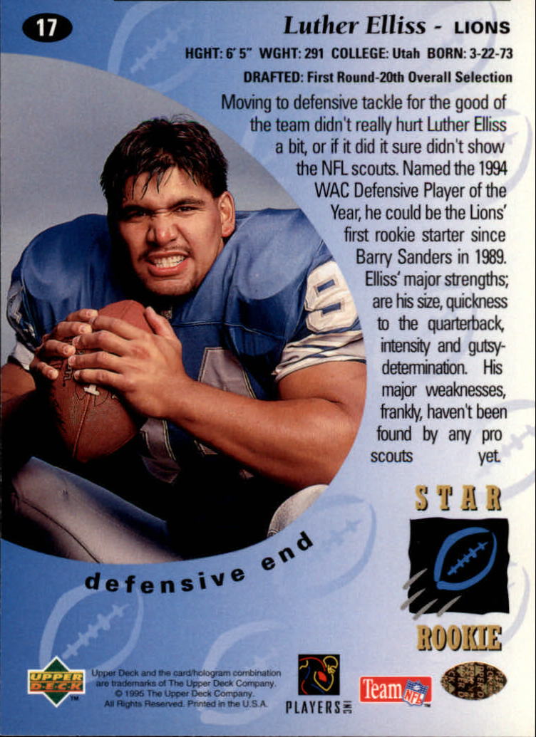 A2152- 1995 Upper Deck FB Card #s 1-250 +Rookies -You Pick- 15+ FREE US SHIP - Picture 29 of 465