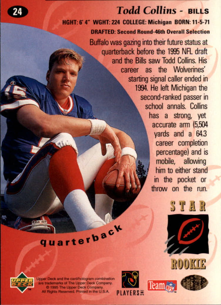 A2152- 1995 Upper Deck FB Card #s 1-250 +Rookies -You Pick- 15+ FREE US SHIP - Picture 37 of 465