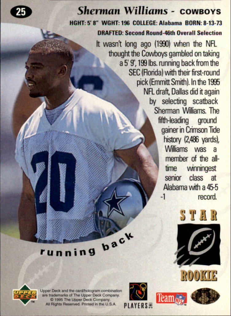 A2152- 1995 Upper Deck FB Card #s 1-250 +Rookies -You Pick- 15+ FREE US SHIP - Picture 39 of 465