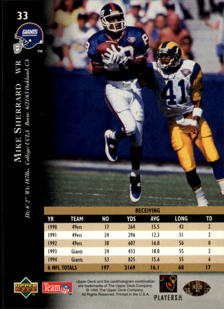 A2152- 1995 Upper Deck FB Card #s 1-250 +Rookies -You Pick- 15+ FREE US SHIP - Picture 53 of 465