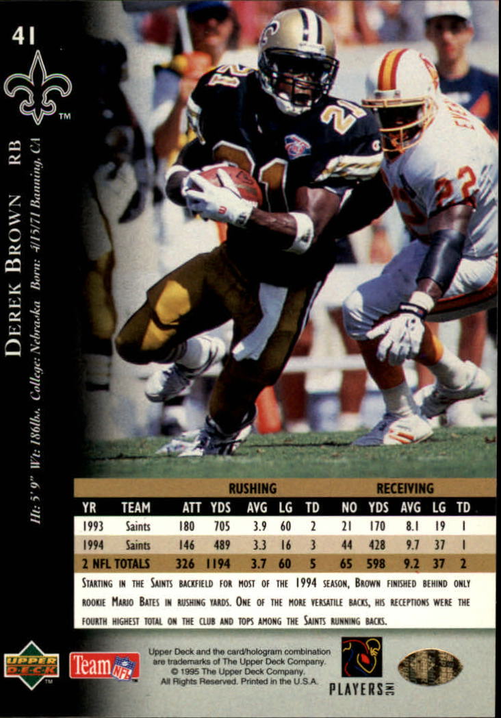 A2152- 1995 Upper Deck FB Card #s 1-250 +Rookies -You Pick- 15+ FREE US SHIP - Picture 69 of 465