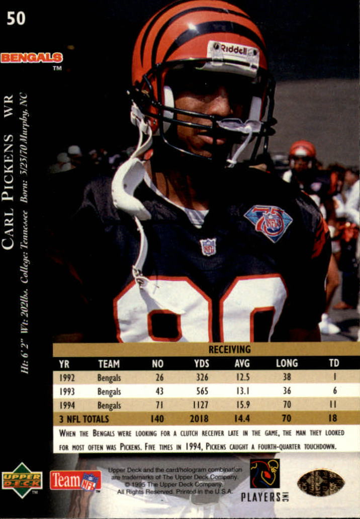 A2152- 1995 Upper Deck FB Card #s 1-250 +Rookies -You Pick- 15+ FREE US SHIP - Picture 87 of 465