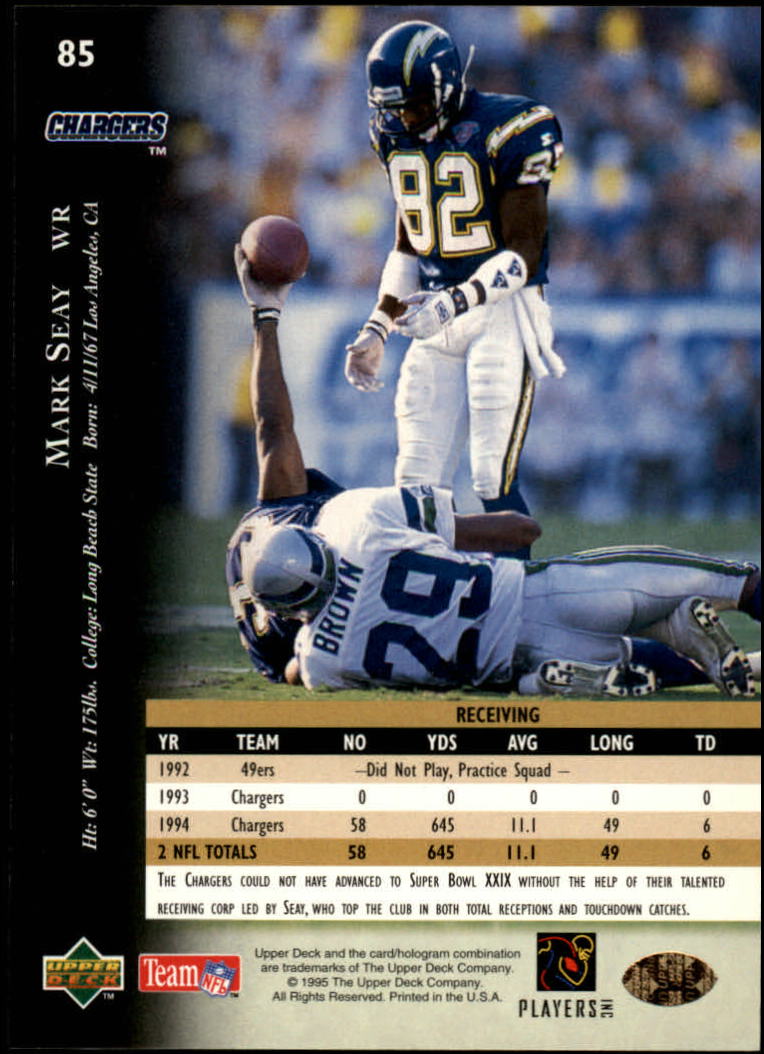 A2152- 1995 Upper Deck FB Card #s 1-250 +Rookies -You Pick- 15+ FREE US SHIP - Picture 153 of 465