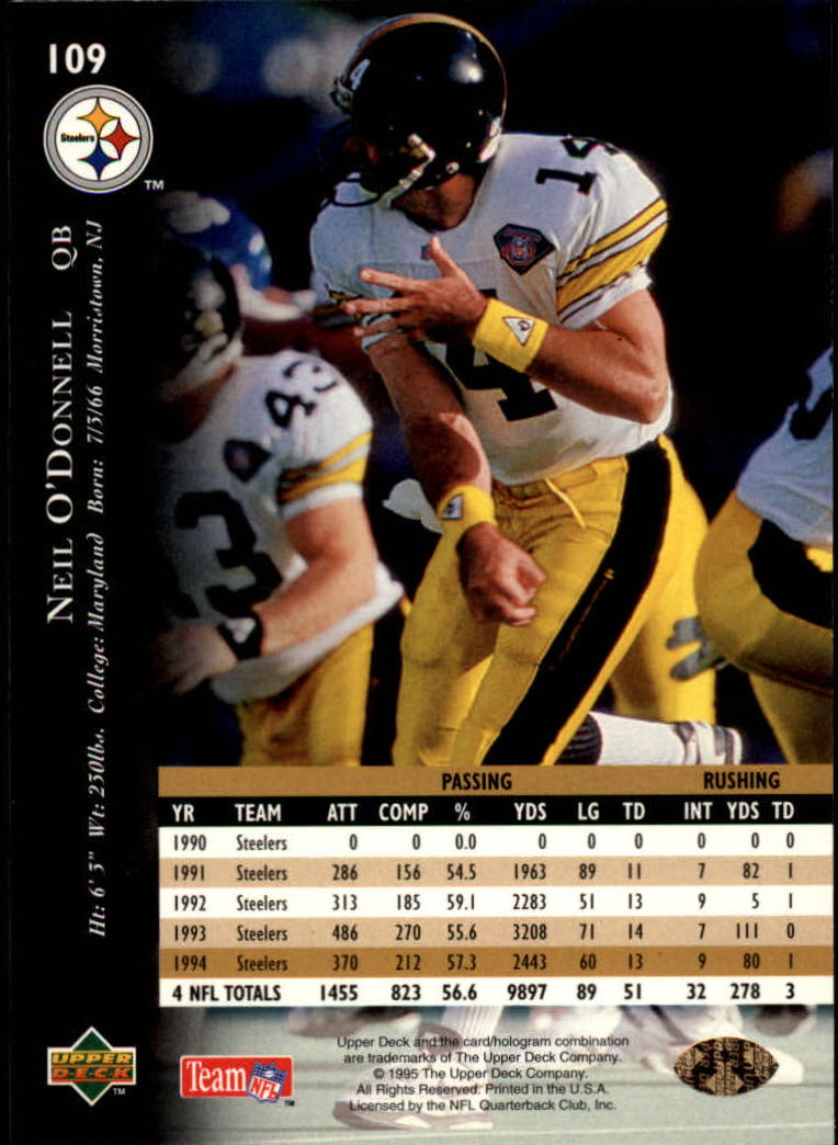 A2152- 1995 Upper Deck FB Card #s 1-250 +Rookies -You Pick- 15+ FREE US SHIP - Picture 197 of 465