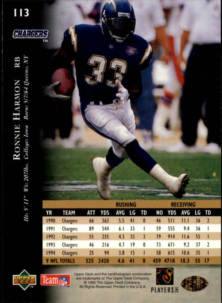A2152- 1995 Upper Deck FB Card #s 1-250 +Rookies -You Pick- 15+ FREE US SHIP - Picture 205 of 465