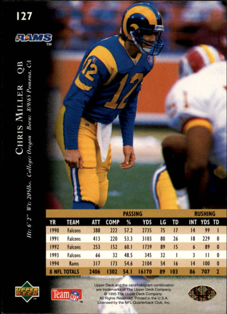 A2152- 1995 Upper Deck FB Card #s 1-250 +Rookies -You Pick- 15+ FREE US SHIP - Picture 233 of 465