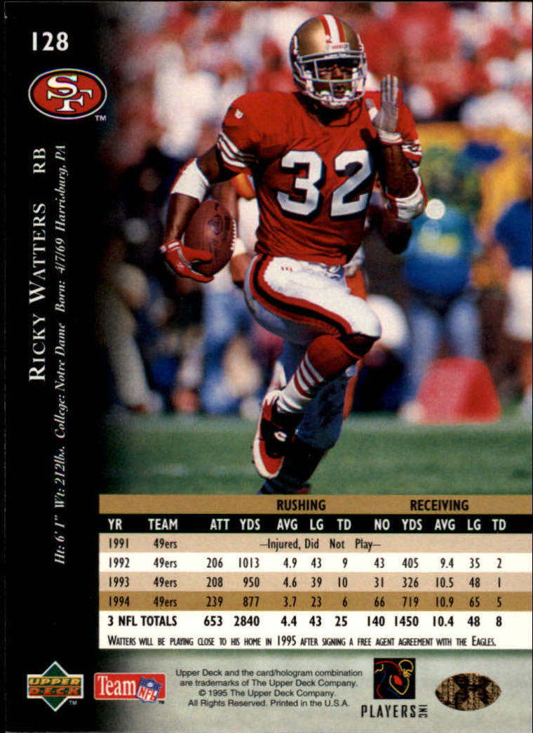 A2152- 1995 Upper Deck FB Card #s 1-250 +Rookies -You Pick- 15+ FREE US SHIP - Picture 235 of 465
