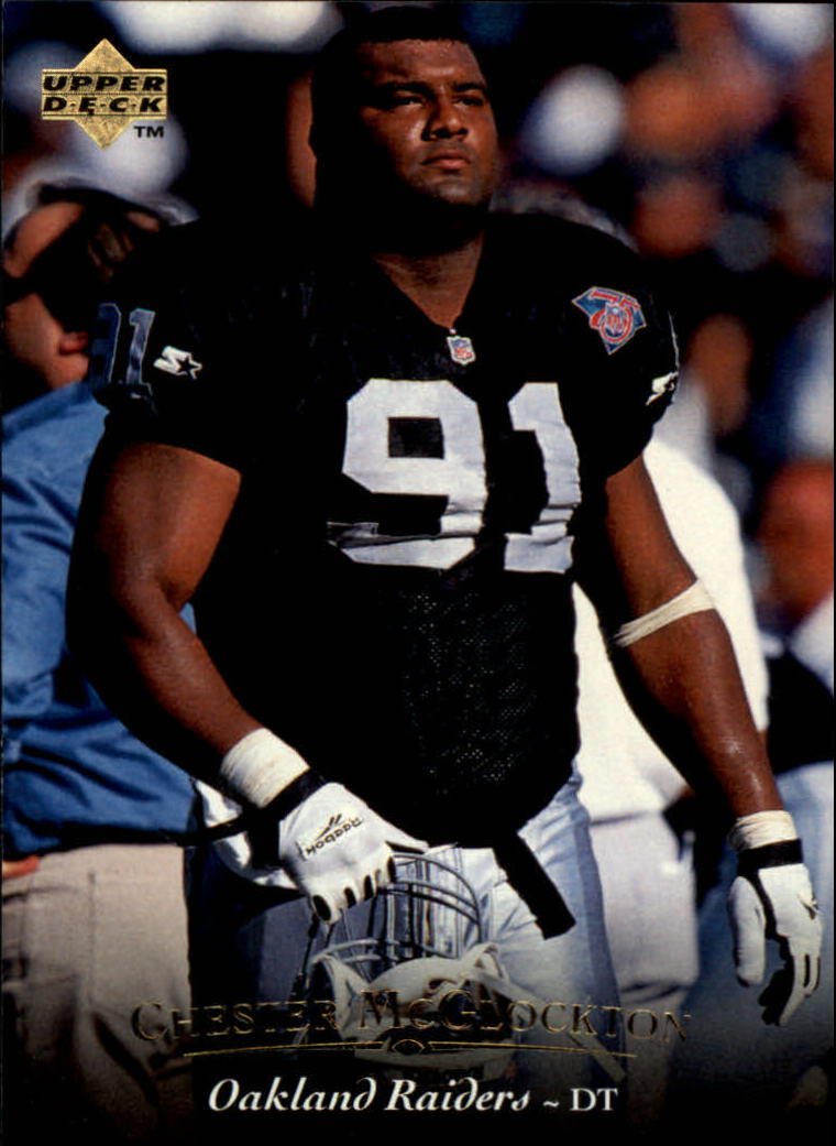 1992 Pro Set CHESTER MCGLOCKTON Rookie Card #542. OAKLAND RAIDERS.