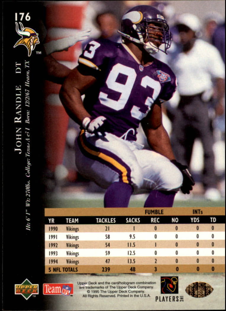 A2152- 1995 Upper Deck FB Card #s 1-250 +Rookies -You Pick- 15+ FREE US SHIP - Picture 323 of 465