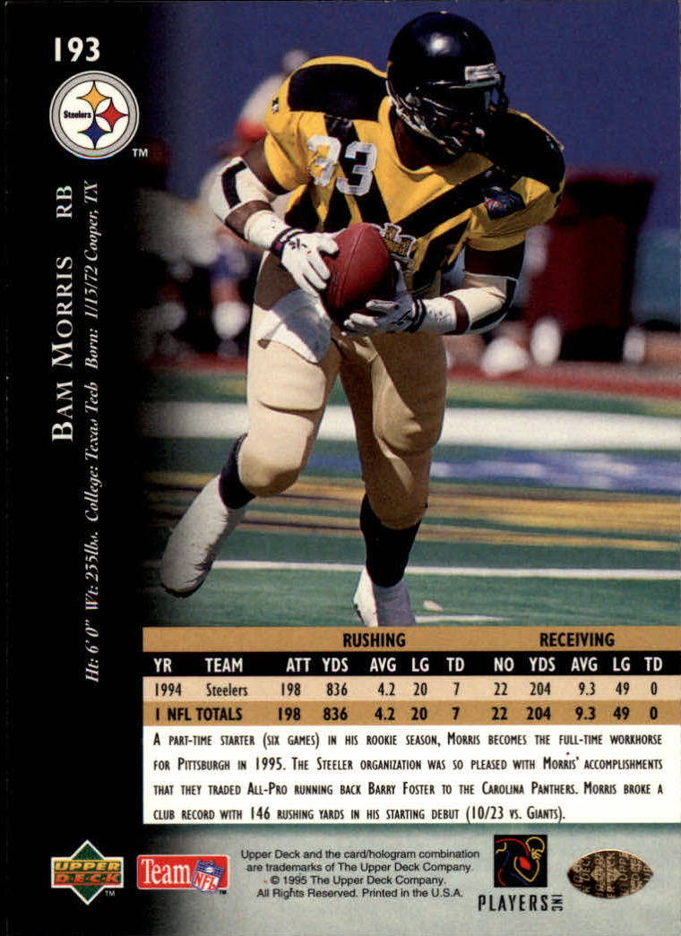 A2152- 1995 Upper Deck FB Card #s 1-250 +Rookies -You Pick- 15+ FREE US SHIP - Picture 353 of 465