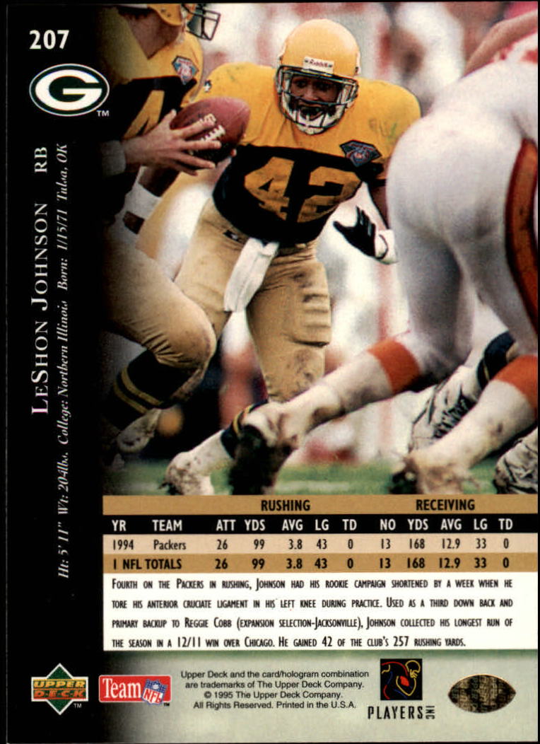 A2152- 1995 Upper Deck FB Card #s 1-250 +Rookies -You Pick- 15+ FREE US SHIP - Picture 381 of 465