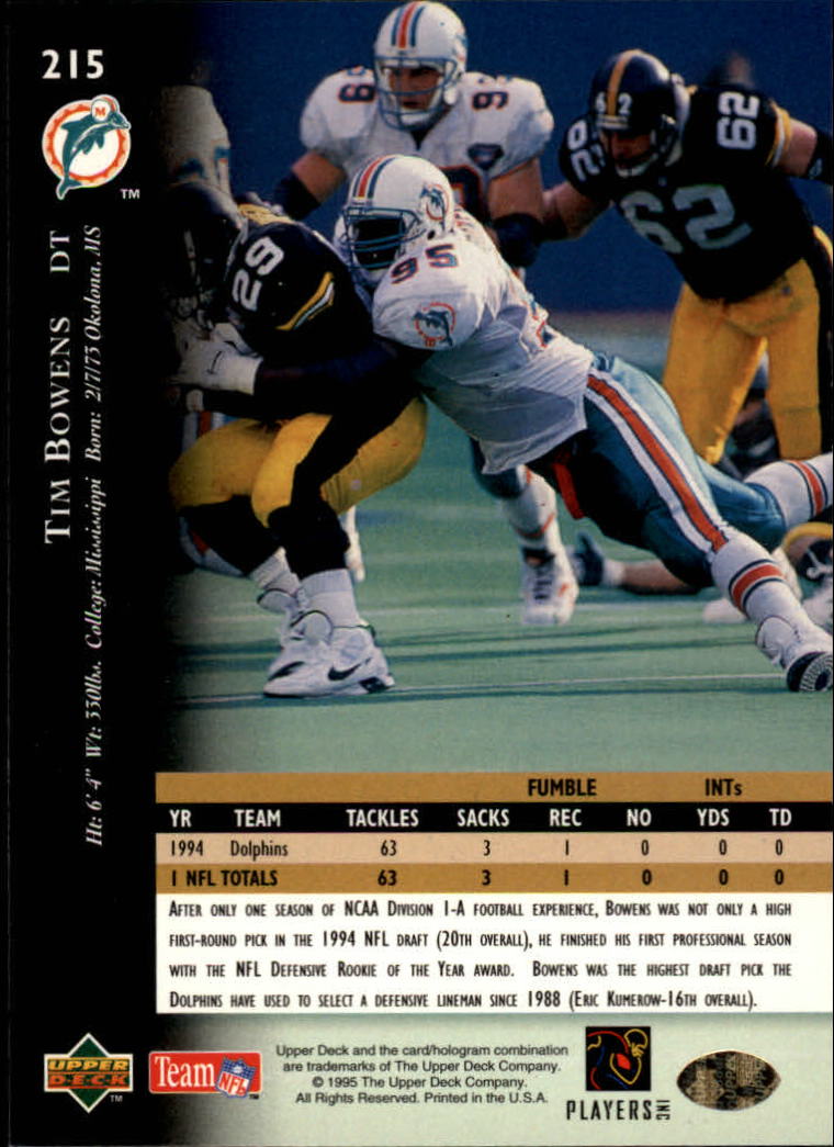A2152- 1995 Upper Deck FB Card #s 1-250 +Rookies -You Pick- 15+ FREE US SHIP - Picture 397 of 465