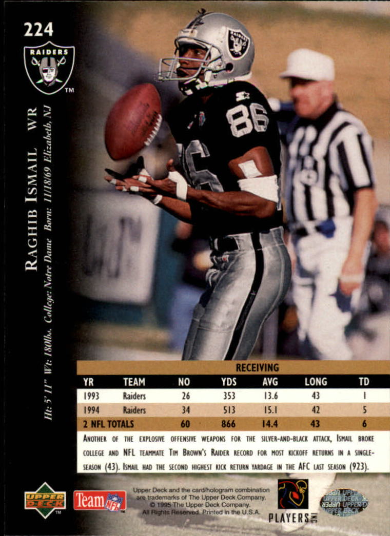 A2152- 1995 Upper Deck FB Card #s 1-250 +Rookies -You Pick- 15+ FREE US SHIP - Picture 415 of 465
