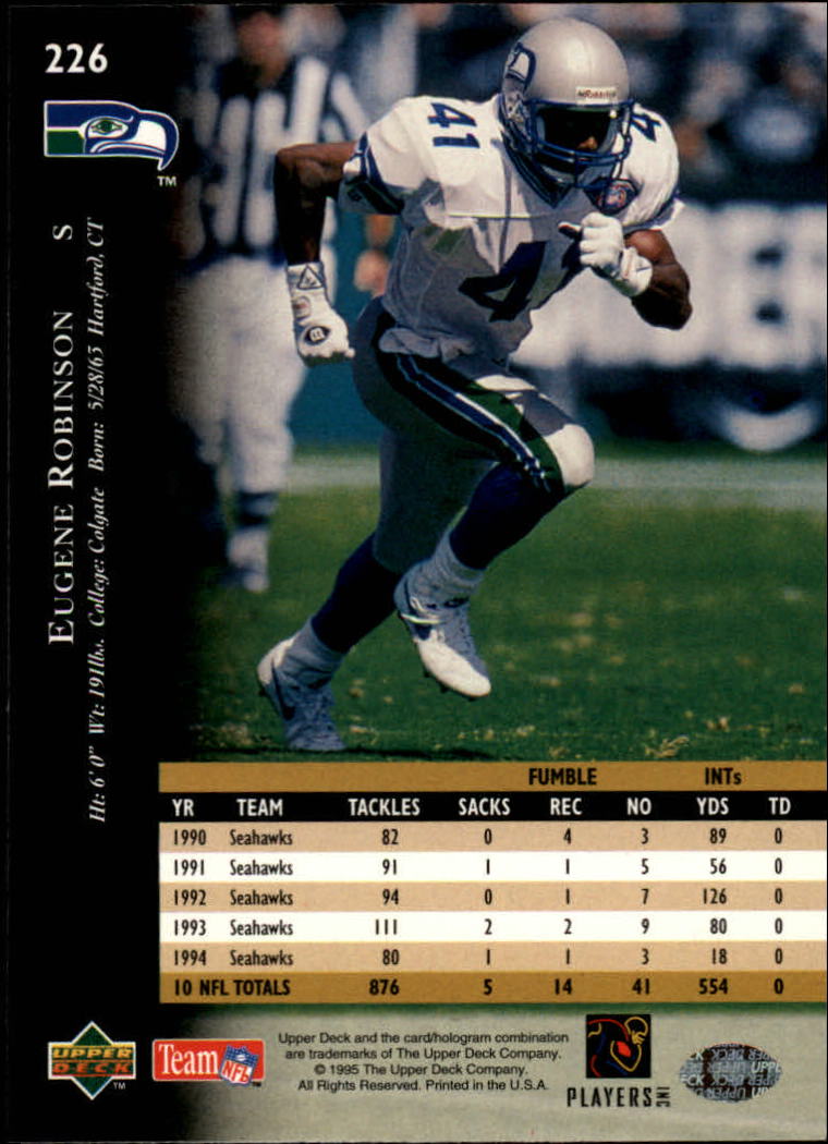 A2152- 1995 Upper Deck FB Card #s 1-250 +Rookies -You Pick- 15+ FREE US SHIP - Picture 419 of 465