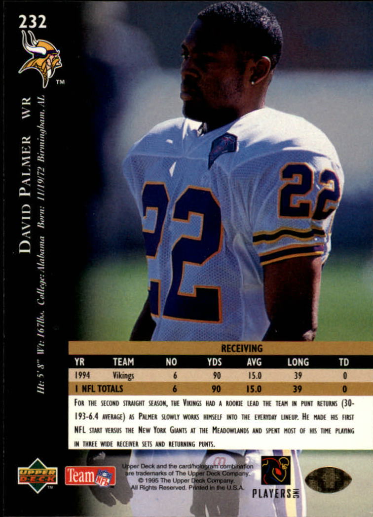 A2152- 1995 Upper Deck FB Card #s 1-250 +Rookies -You Pick- 15+ FREE US SHIP - Picture 431 of 465