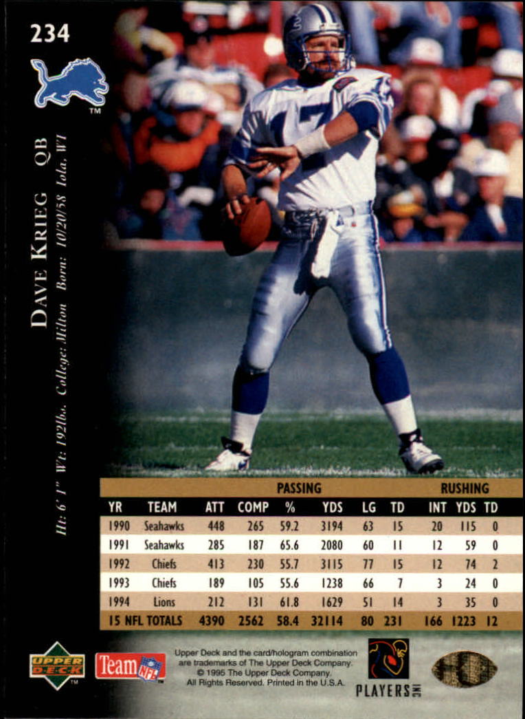 A2152- 1995 Upper Deck FB Card #s 1-250 +Rookies -You Pick- 15+ FREE US SHIP - Picture 435 of 465