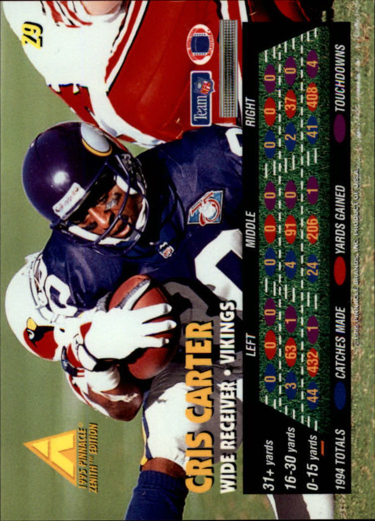 B5413- 1995 Zenith Football Cards 1-150 +Inserts -You Pick- 15+ FREE US SHIP - Picture 19 of 313