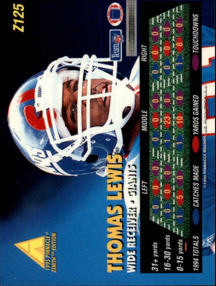 B5413- 1995 Zenith Football Cards 1-150 +Inserts -You Pick- 15+ FREE US SHIP - Picture 249 of 313