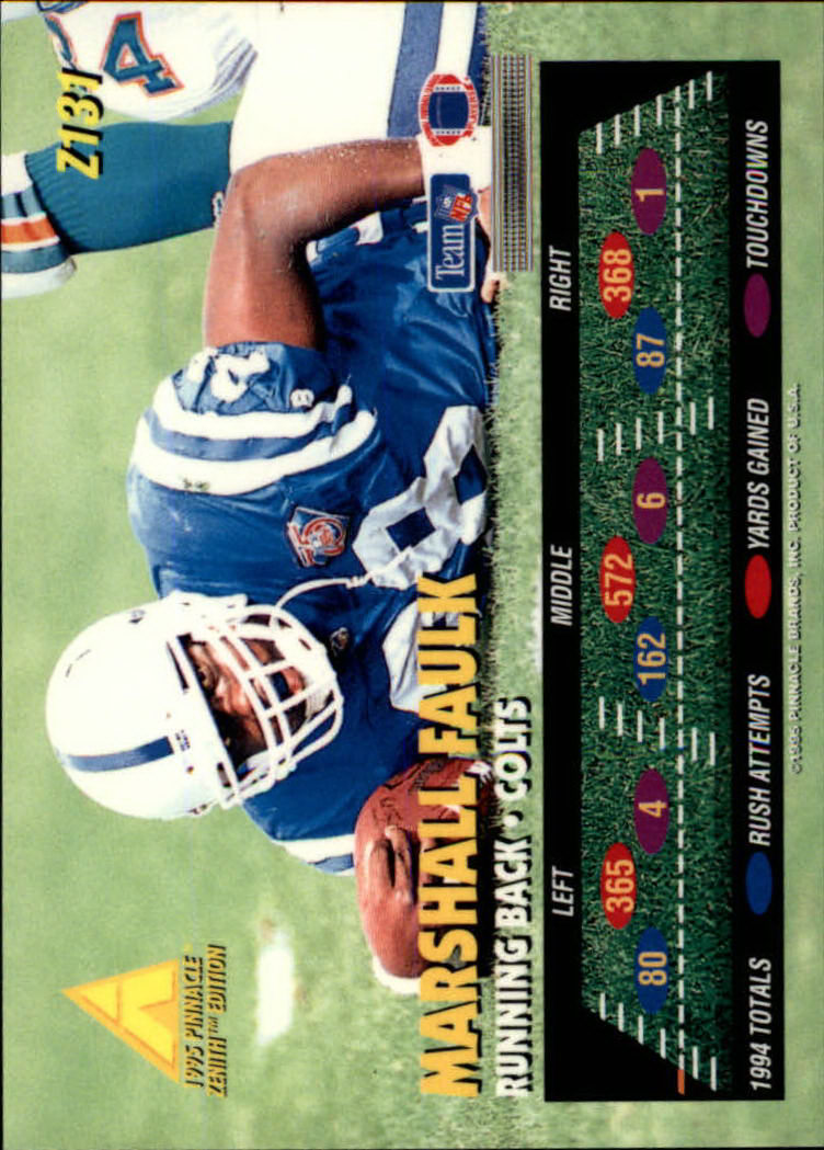 B5413- 1995 Zenith Football Cards 1-150 +Inserts -You Pick- 15+ FREE US SHIP - Picture 261 of 313