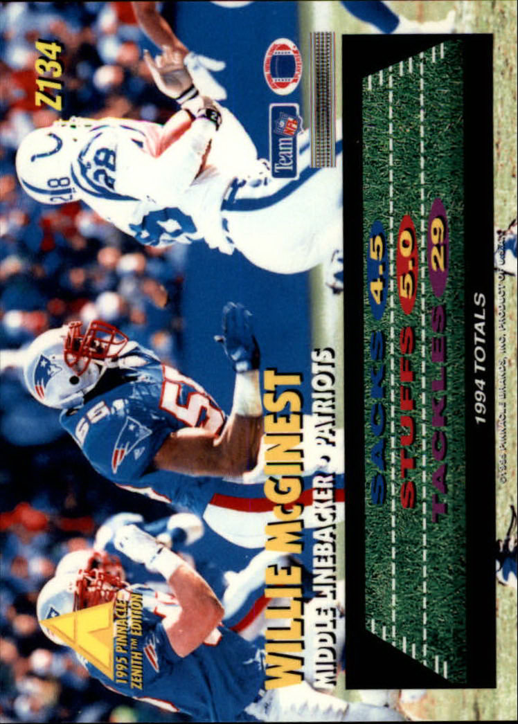B5413- 1995 Zenith Football Cards 1-150 +Inserts -You Pick- 15+ FREE US SHIP - Picture 267 of 313