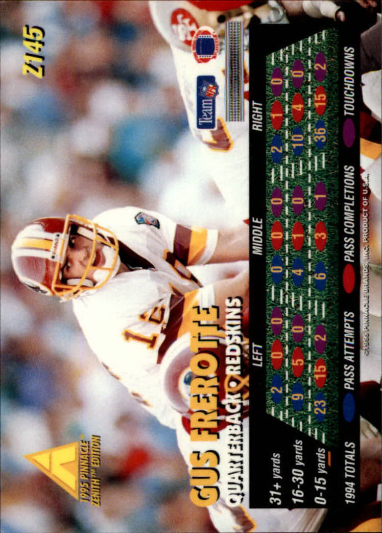 B5413- 1995 Zenith Football Cards 1-150 +Inserts -You Pick- 15+ FREE US SHIP - Picture 289 of 313