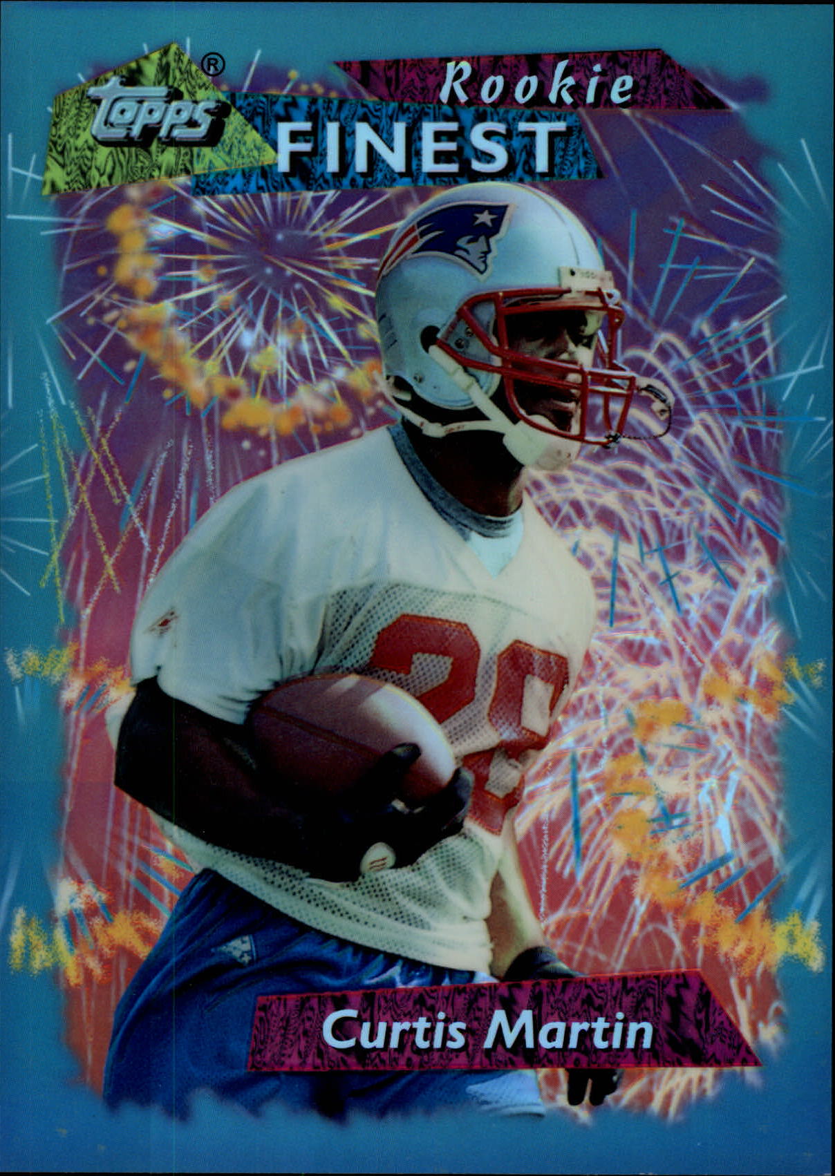 1995-96 Finest NFL Experience Show Jumbos Refractors #10 Curtis Martin