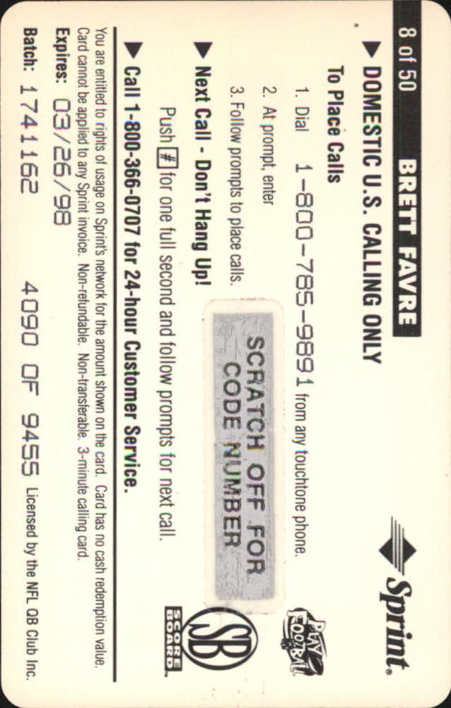 B1648- 1996 Pro Line Intense Handy Karten Fb -du Pick- 15 + Gratis US Schiff - Bild 9 von 48