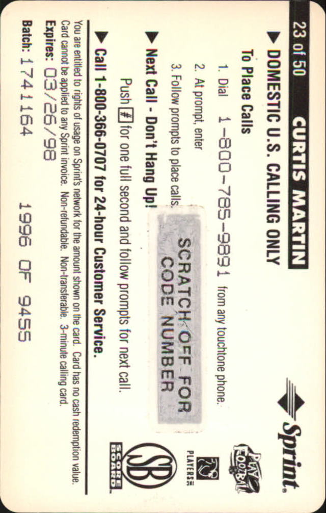 B1648- 1996 Pro Line Intense Handy Karten Fb -du Pick- 15 + Gratis US Schiff - Bild 24 von 48