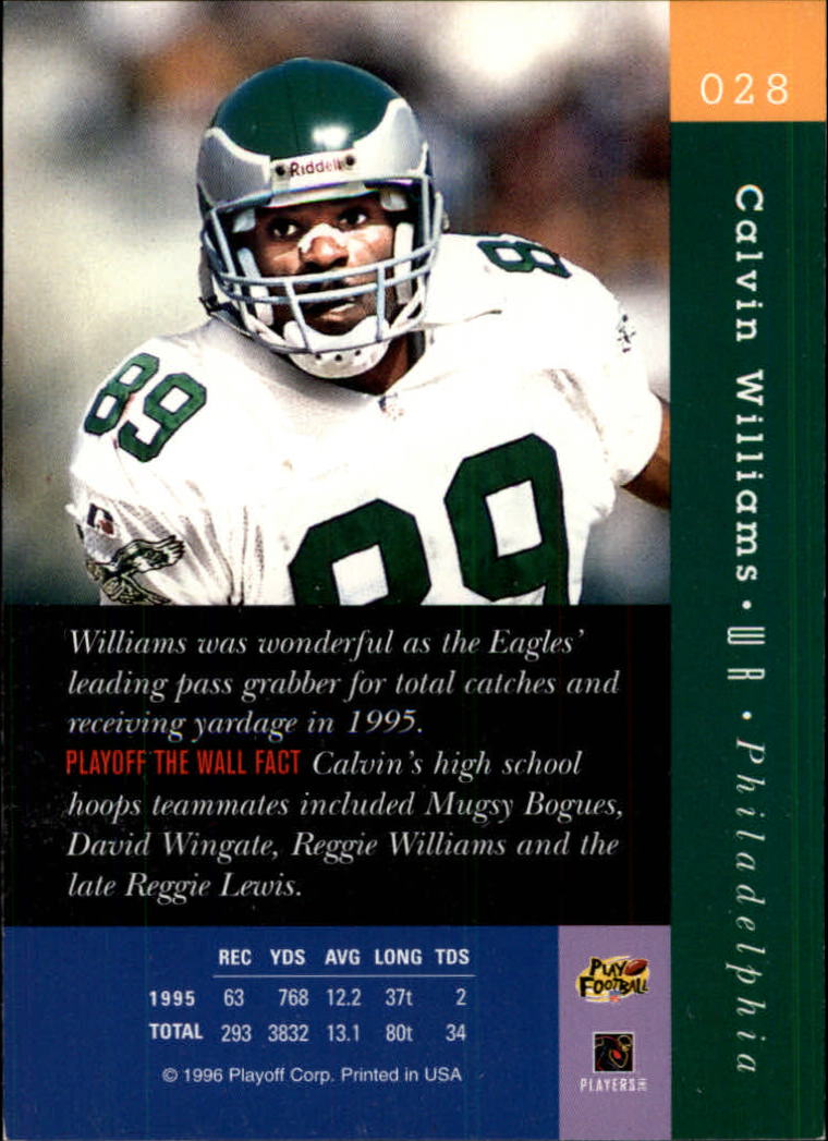 1996 Absolute #28 Calvin Williams back image