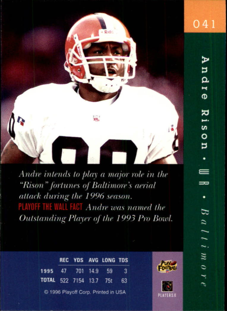 1996 Absolute #41 Andre Rison back image