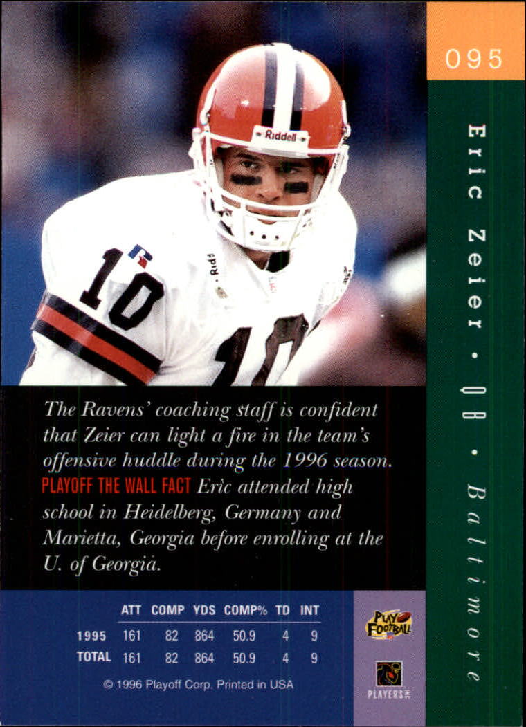 1996 Absolute #95 Eric Zeier back image