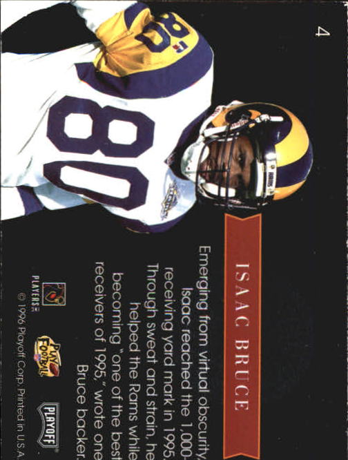 1996 Absolute Unsung Heroes #4 Isaac Bruce back image